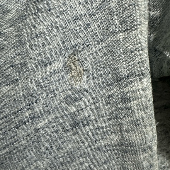 Ralph Lauren Gray Linen Crewneck Long Sleeve Top Size M - Picture 3 of 4